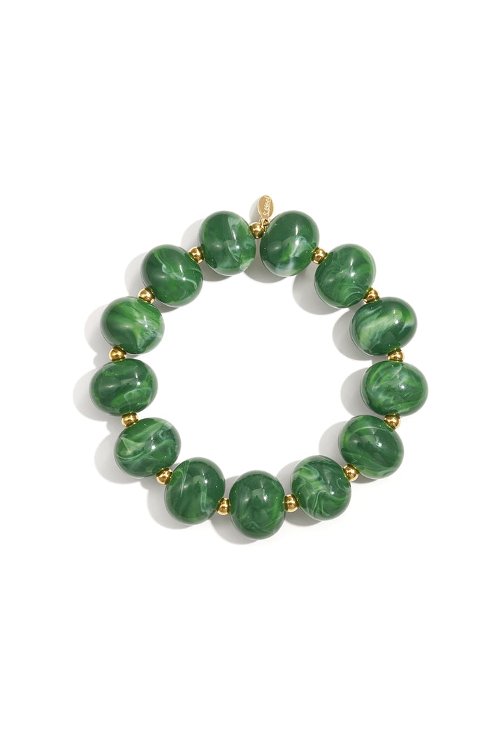 Simple elastic beaded bracelet, women's jewelry