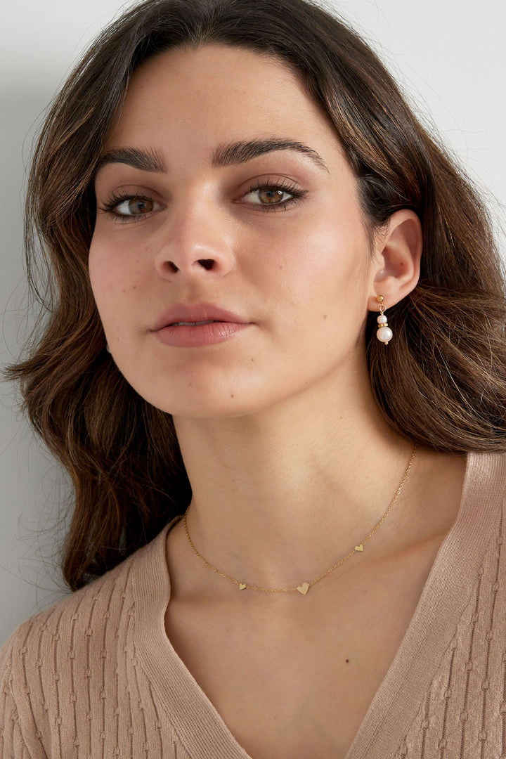 classic necklace with hearts