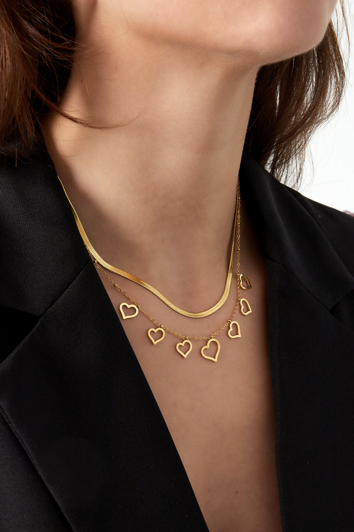 chunky heart necklace