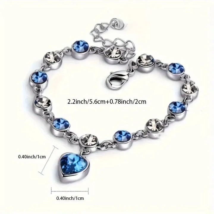 Radiant Ocean Heart Bracelet