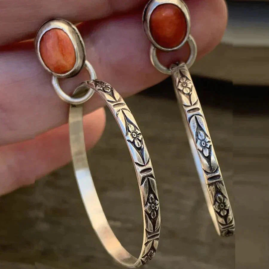 Retro Onyx Bohemian Oorbellen