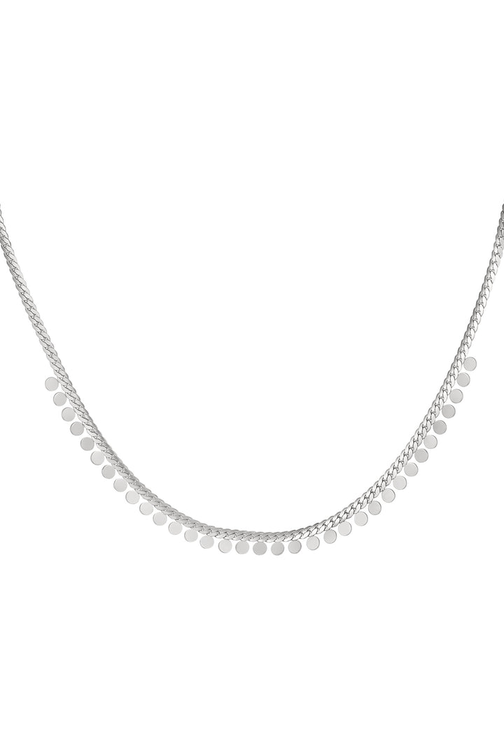 Necklace coins - Silver Color Stainless Steel