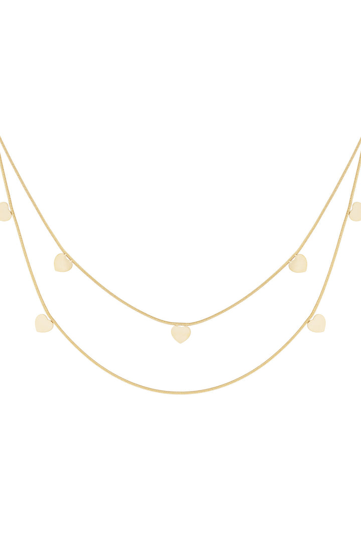 double heart necklace