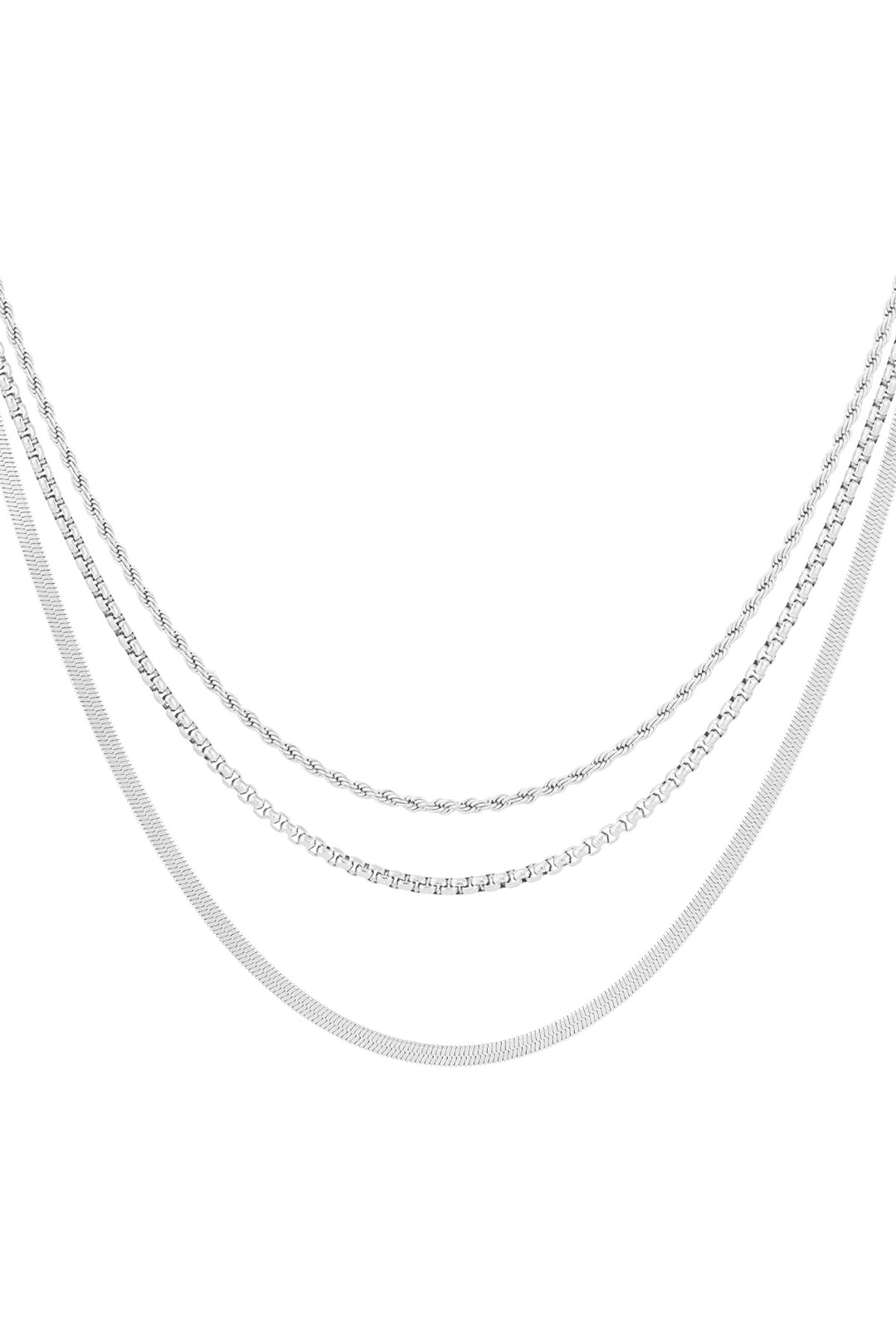 layered textures necklace