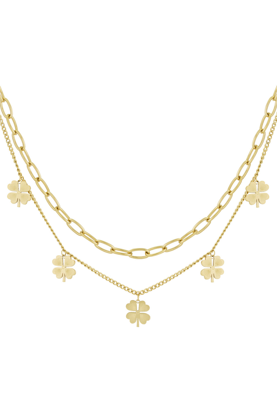 layered luck necklace