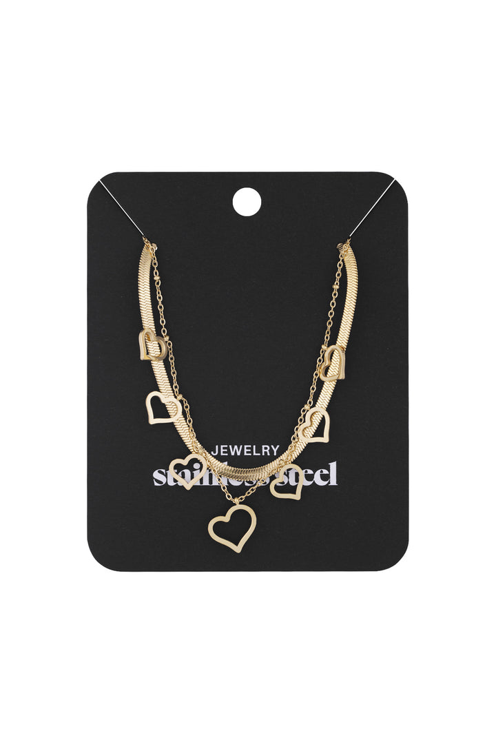 chunky heart necklace