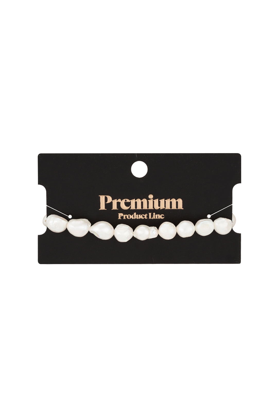 Bracelet pearl heart closure Gold Color Stainless Steel