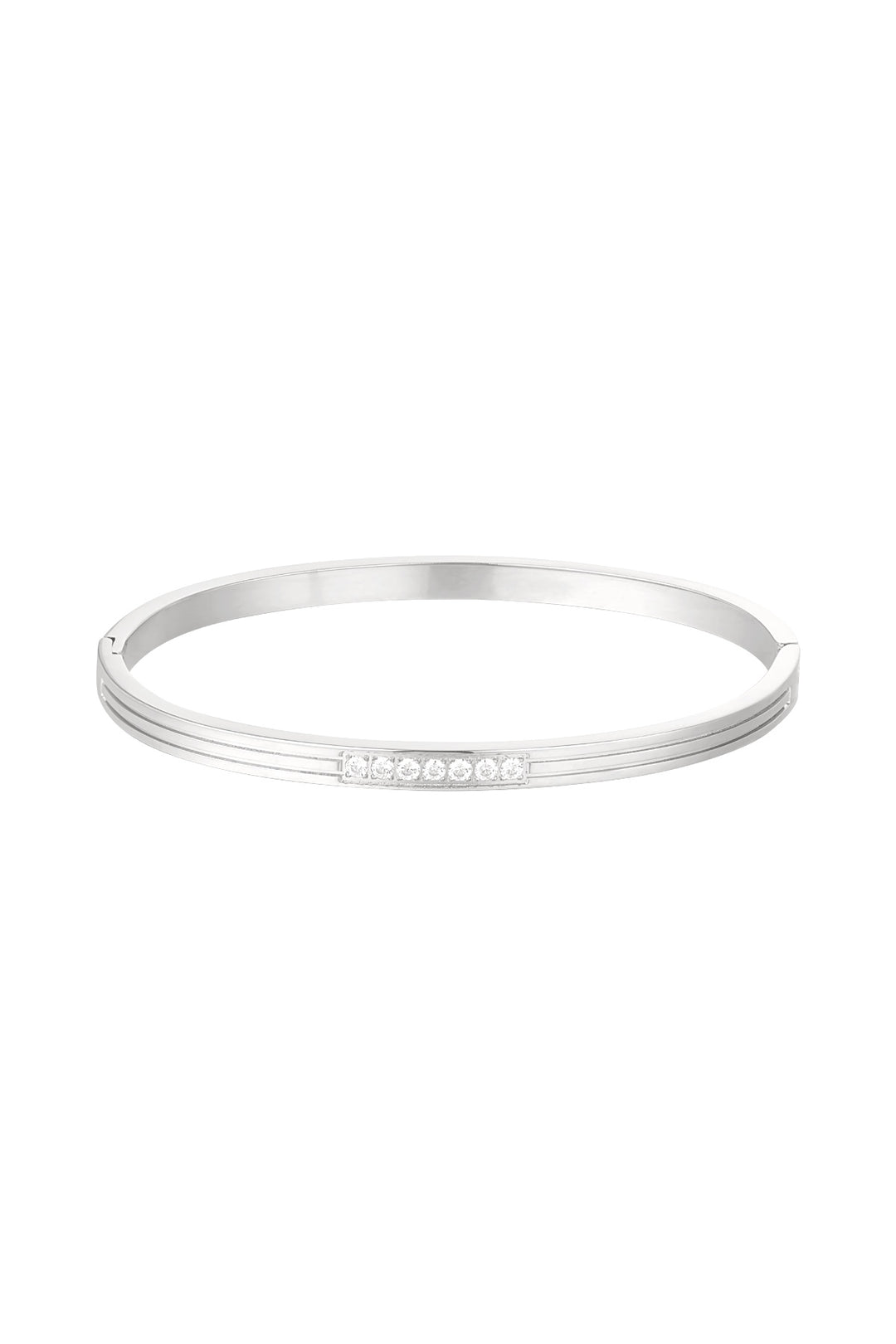 Slave bracelet stones in the middle - Silver Color color