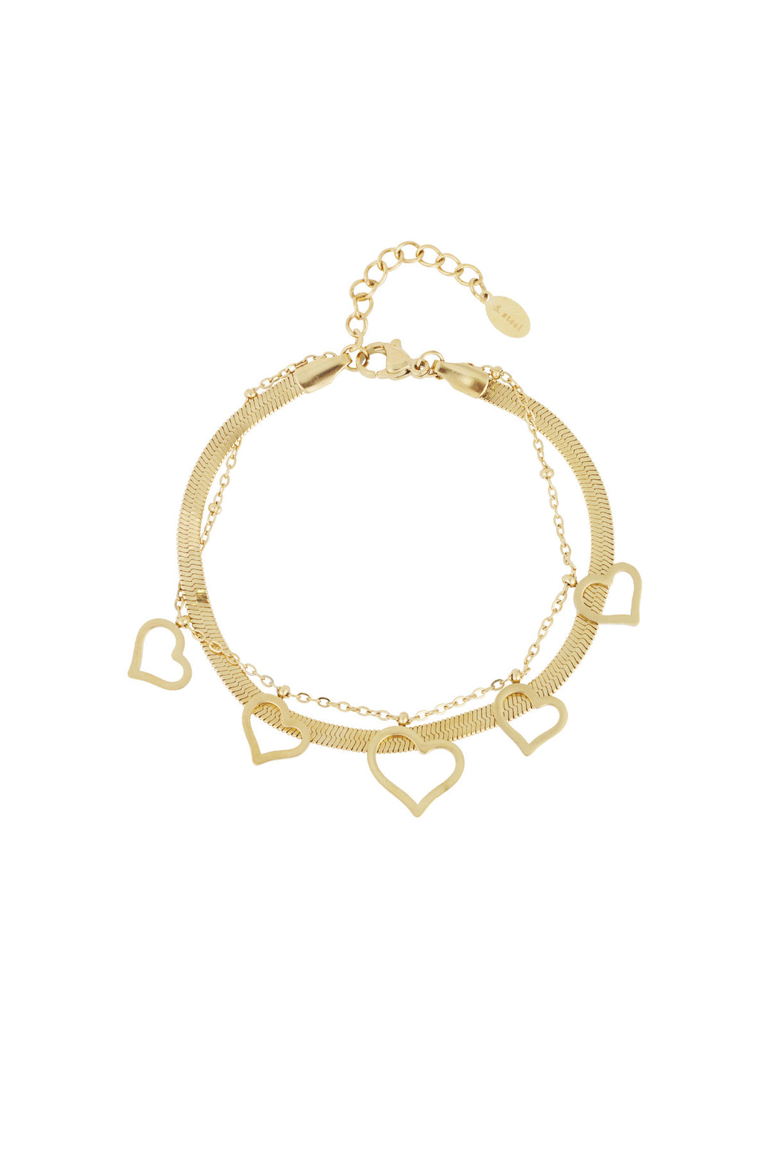 chunky heart bracelet