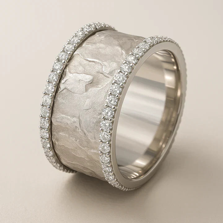 Antik Sølv Ring med Zirconia