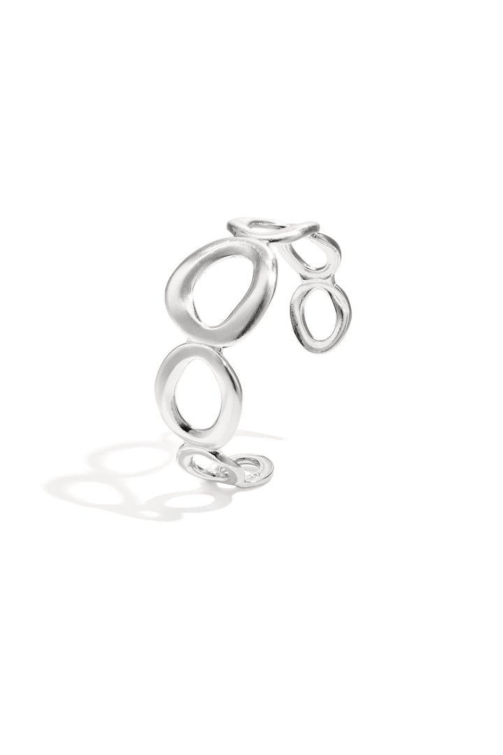 Chunky bangle with organic circles