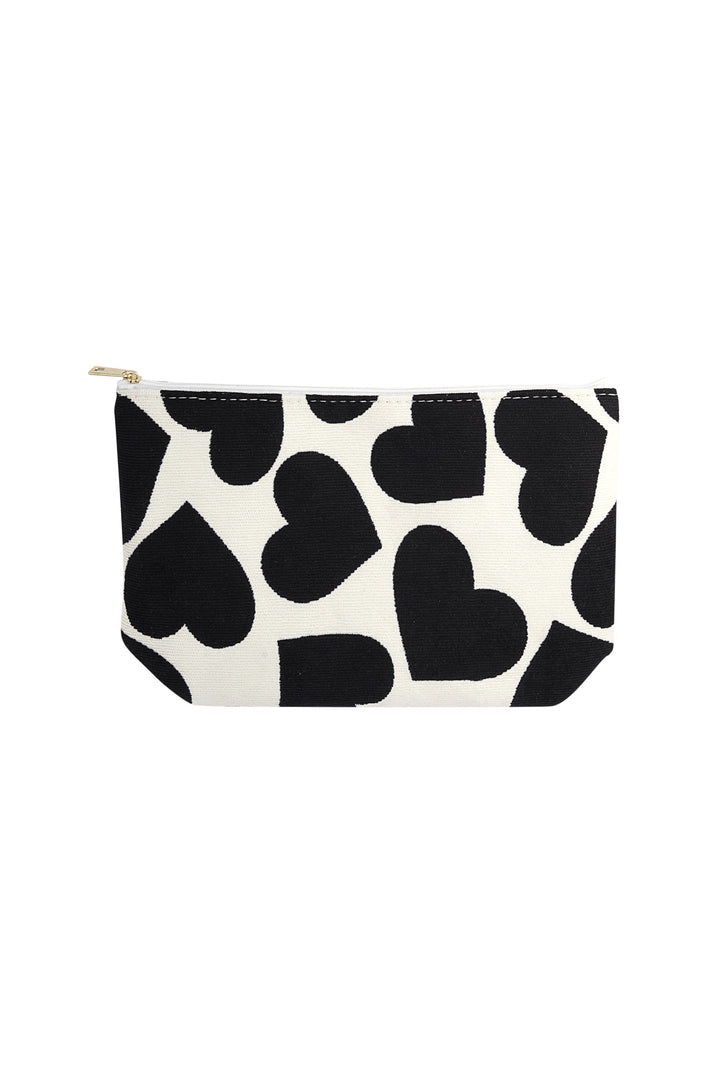 Make-up bag with hearts