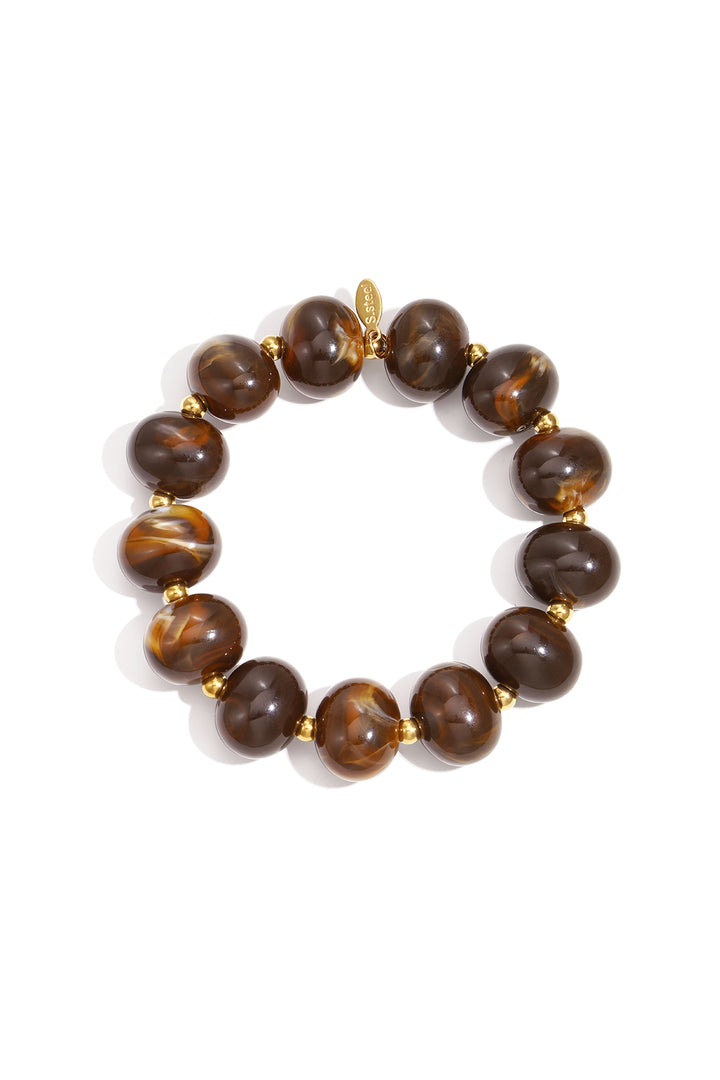 Simple elastic beaded bracelet, women's jewelry
