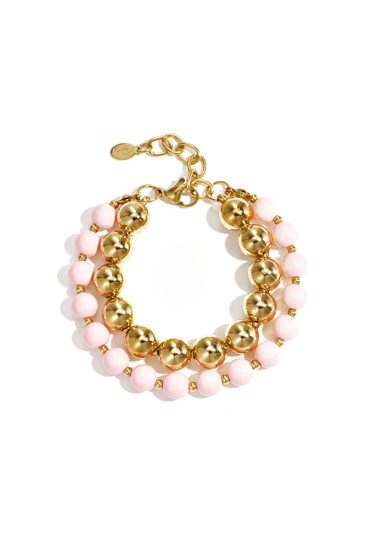 Linked bead bracelets
