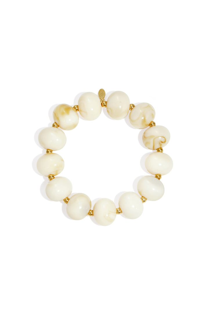 Simple elastic beaded bracelet, women's jewelry