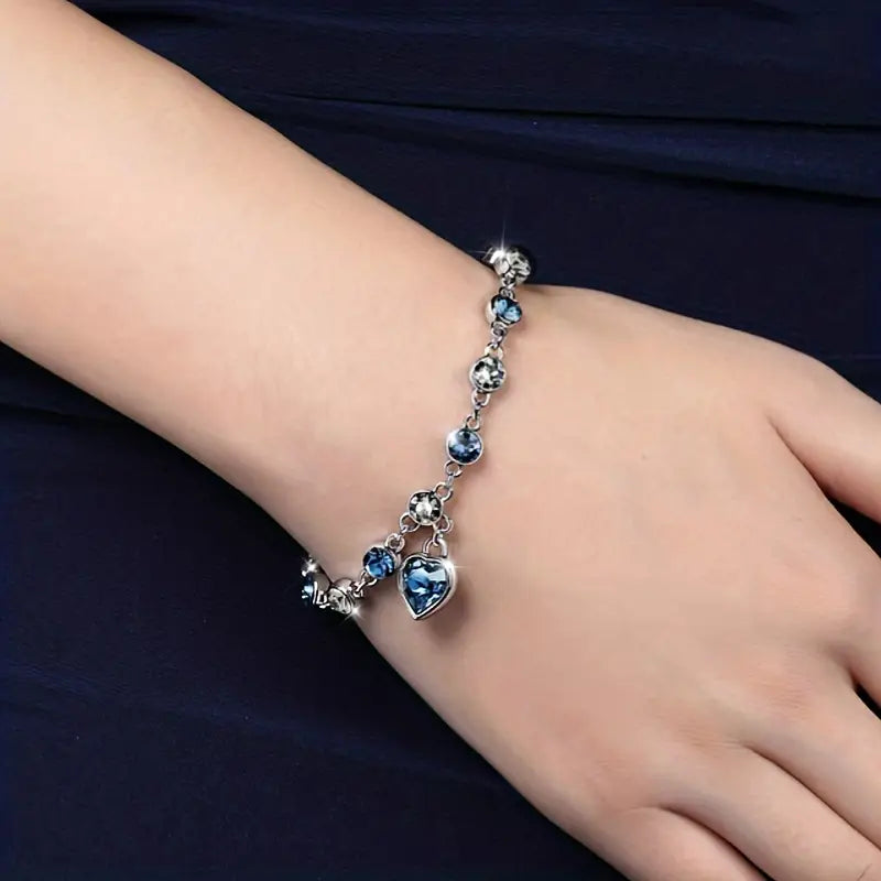 Radiant Ocean Heart Bracelet