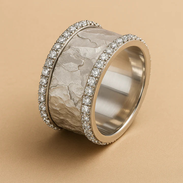 Antik Sølv Ring med Zirconia