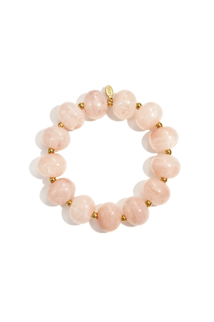 Simple elastic beaded bracelet, women's jewelry