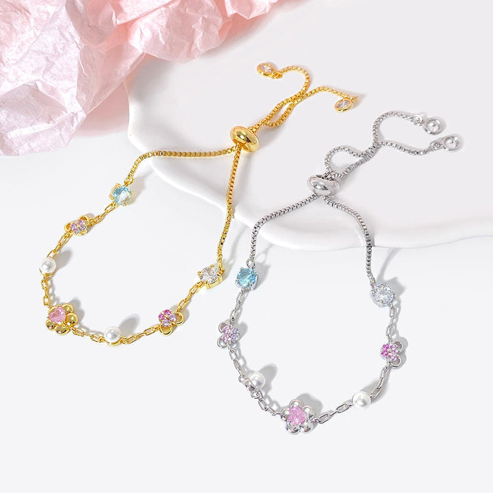 Krystal Zircon Perlekæde Armbånd