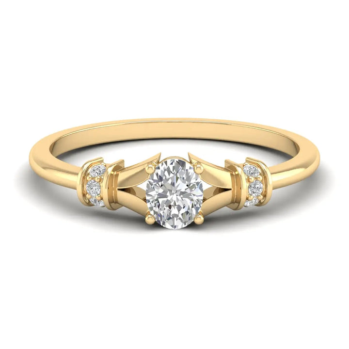 Verfijnde Ovale Gouden Ring