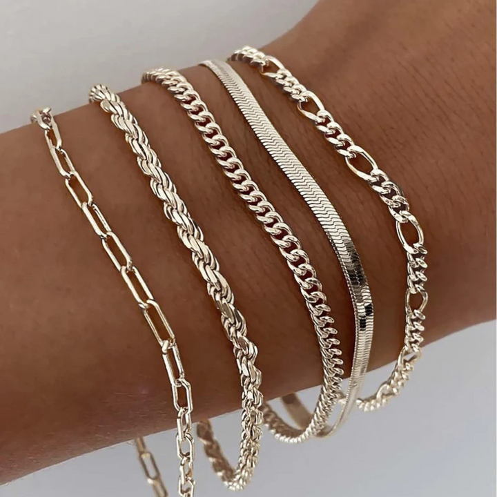 Set van Gouden Ellis Armbanden