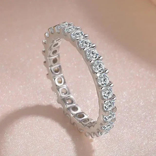 Sølvring med Zirconia Indlæg