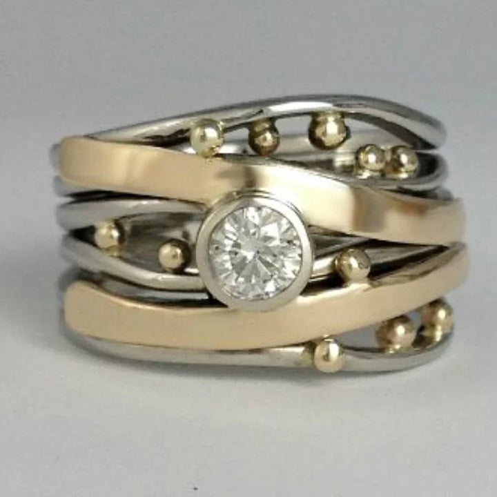 Vintage Guld Zirconium Ring