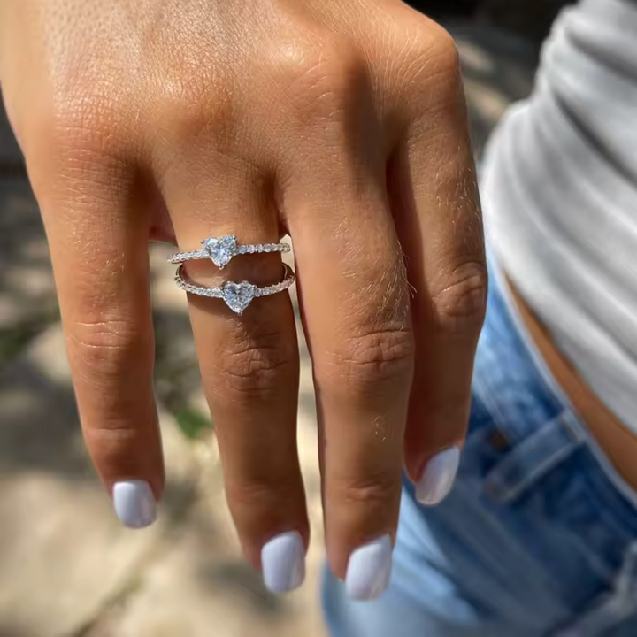 Hart CZ Gouden Engagement Ring