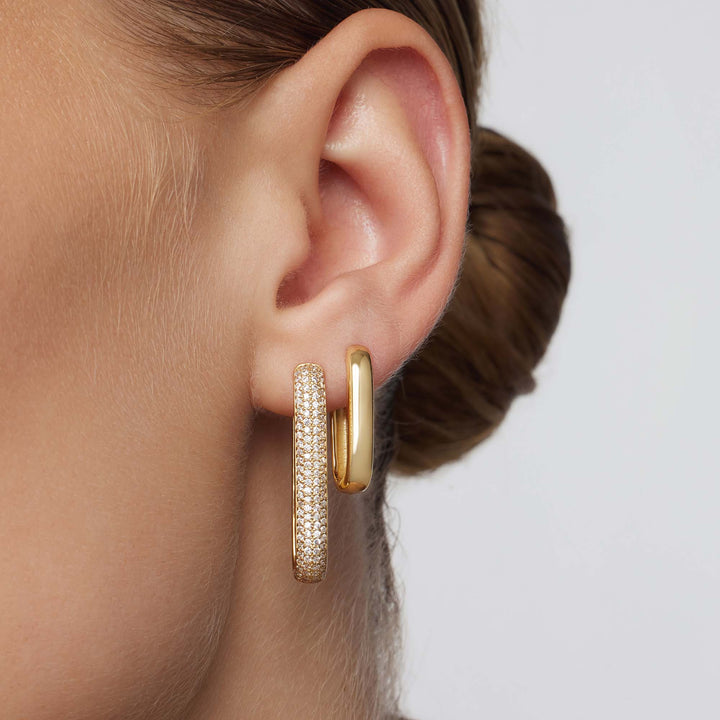 Grote Icon Paved Hoop Earrings
