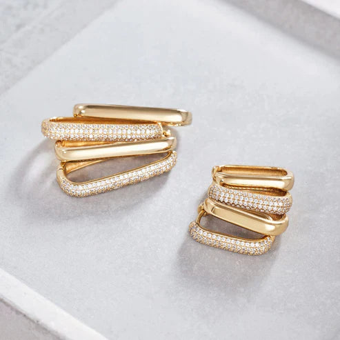Grote Icon Paved Hoop Earrings