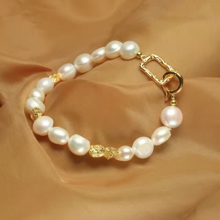 Zilver Barok Parel Armband