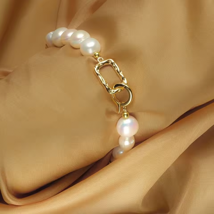 Zilver Barok Parel Armband