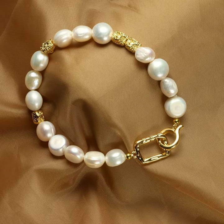Zilver Barok Parel Armband