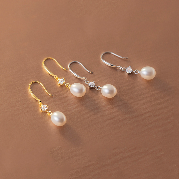 Barok Perle Zircon Stud Øreringe