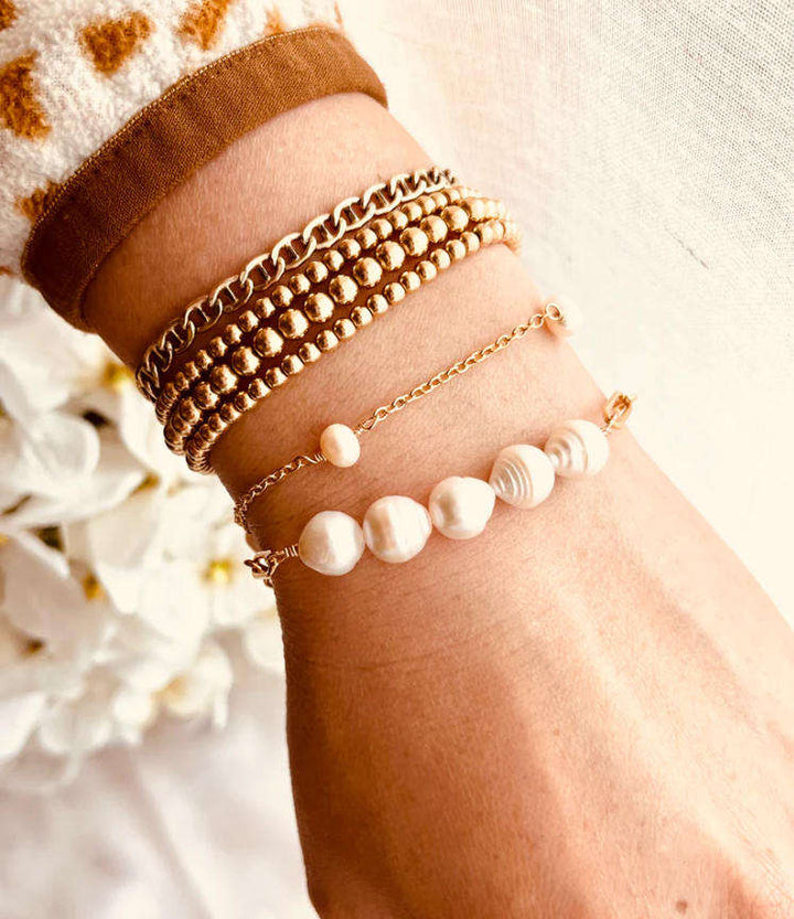Barok Perle Papirklips Armbånd