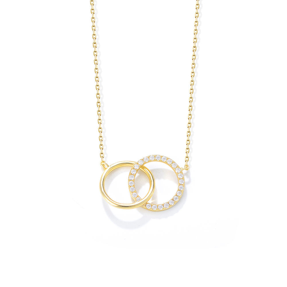 Ronde Cirkel Cubic Zirconia Ketting