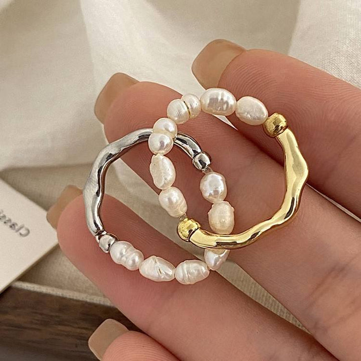 Zilveren Parel Ring