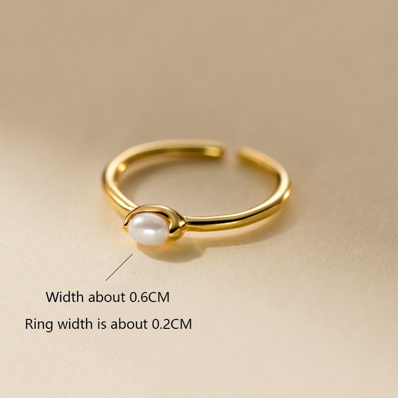 Åben Barok Perle Ring