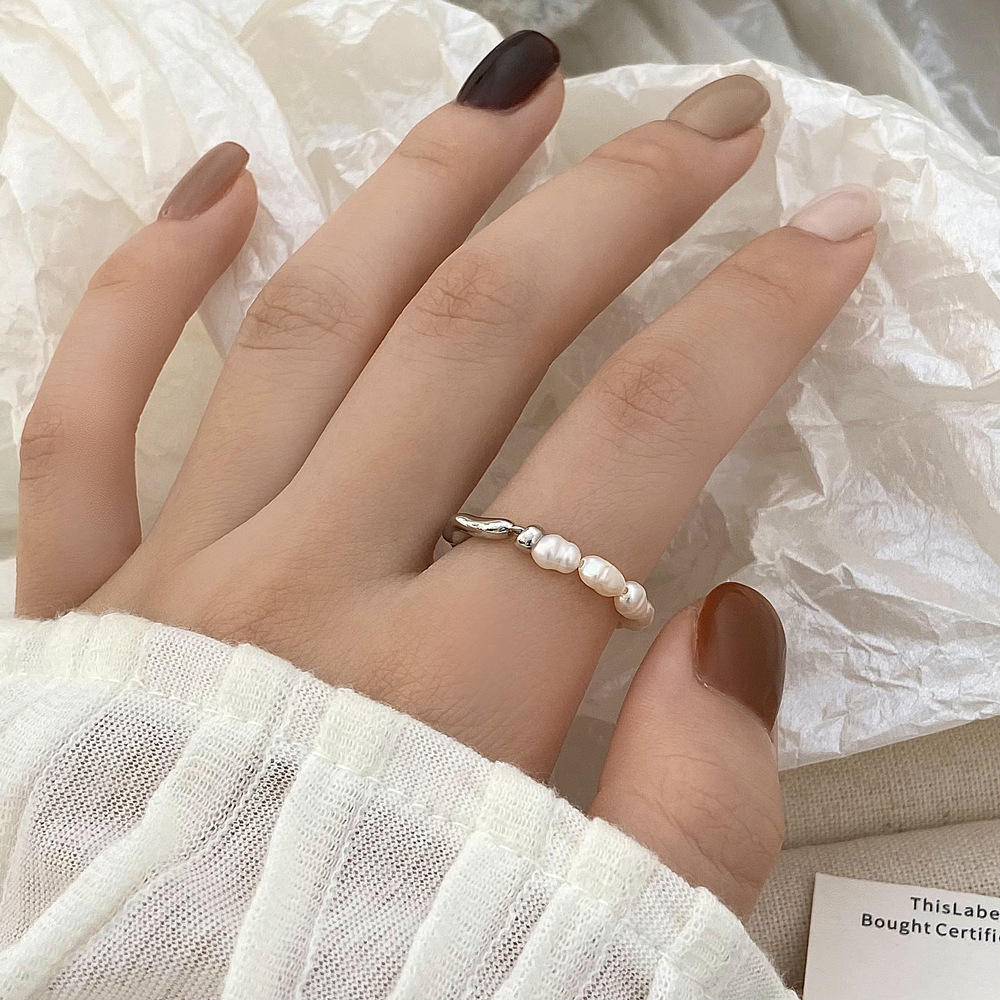 Sølvperle Ring