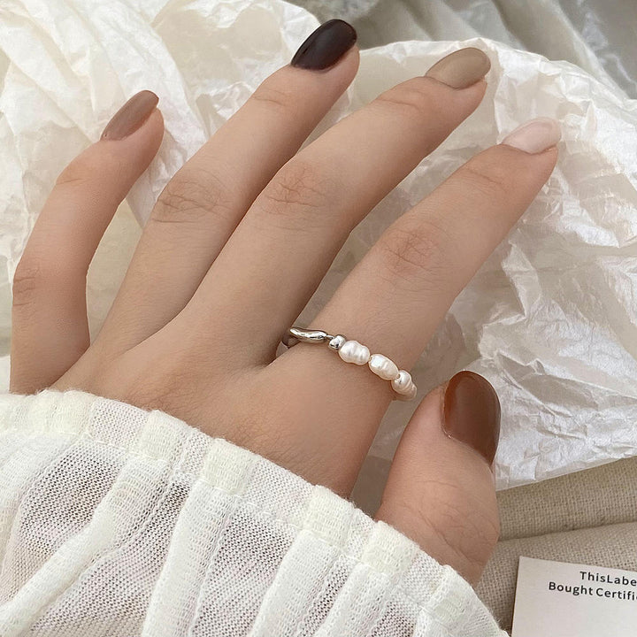Sølvperle Ring
