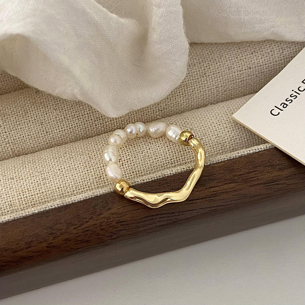 Zilveren Parel Ring