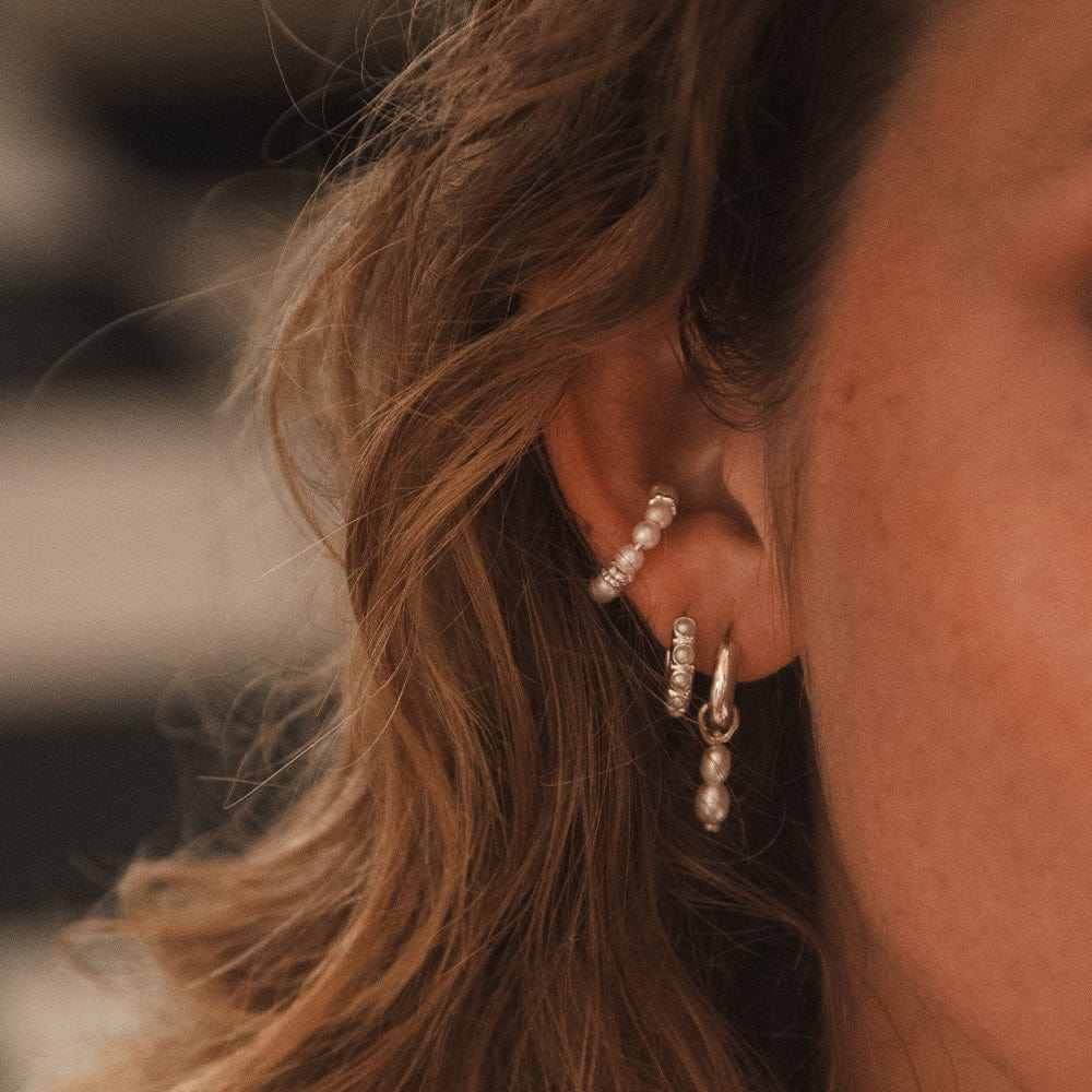 Ferskvandsperle Cuff Øreringe