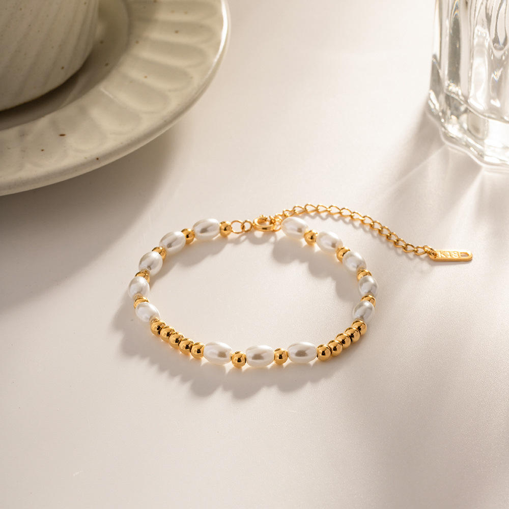 Geometrisch Parels Armband