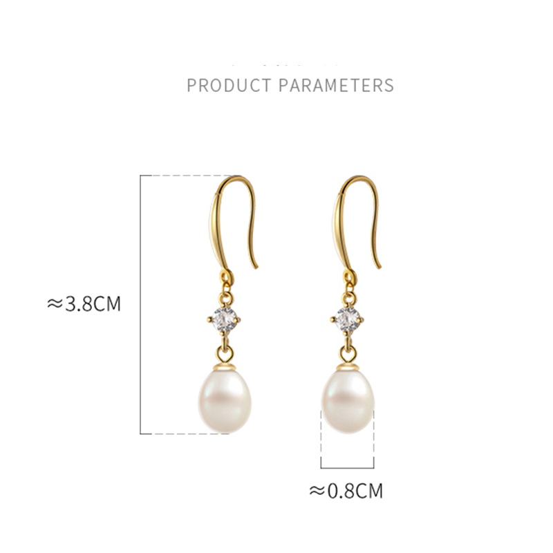 Barok Perle Zircon Stud Øreringe