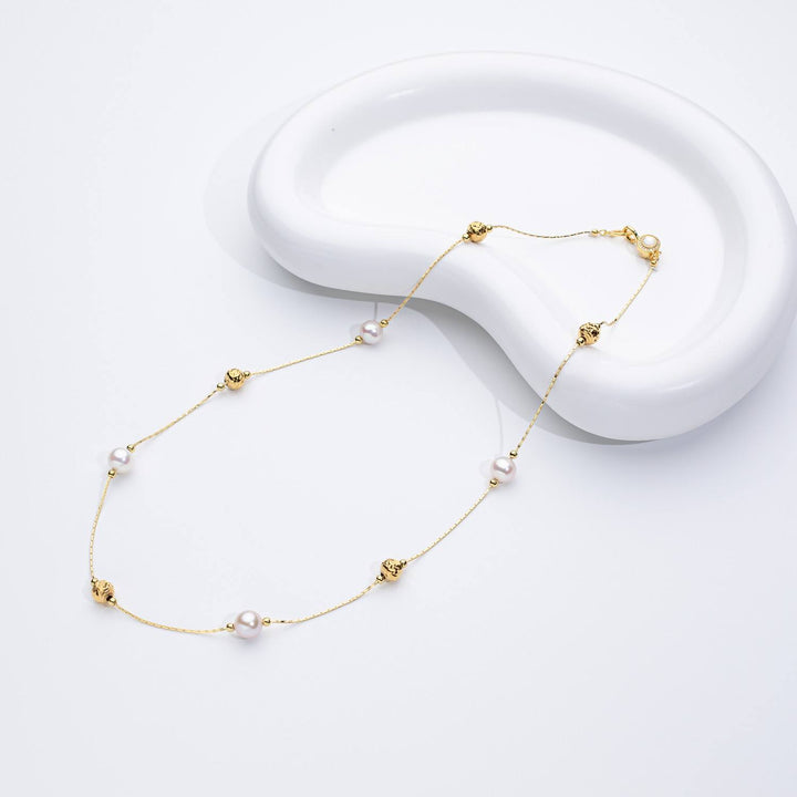 Ferskvandsperle Choker Halskæde