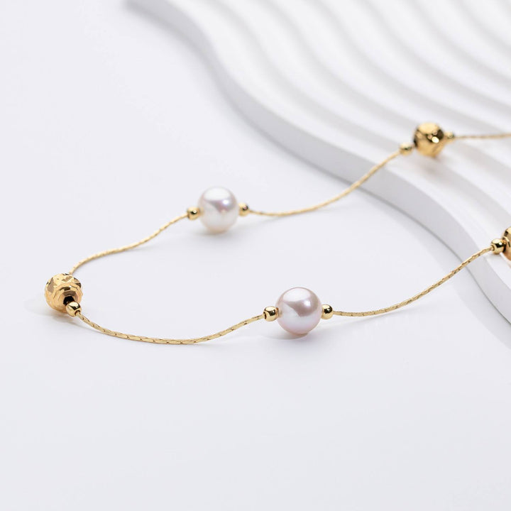 Ferskvandsperle Choker Halskæde