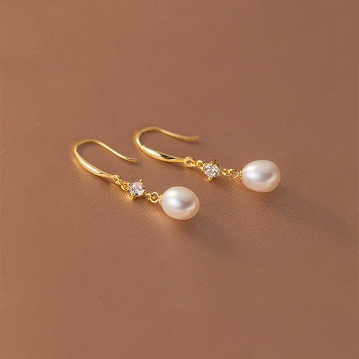 Barok Perle Zircon Stud Øreringe