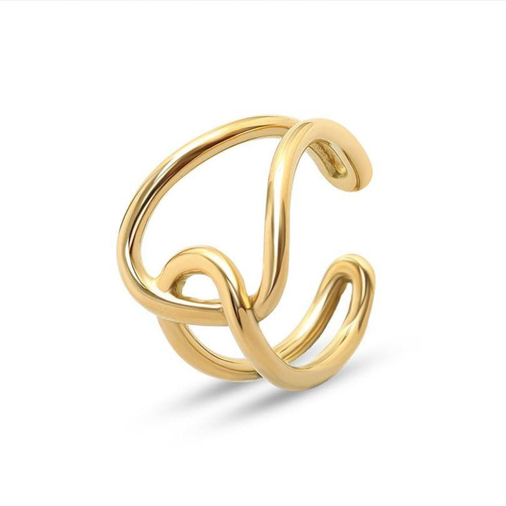 Moderne Gouden Onregelmatige Cirkelring