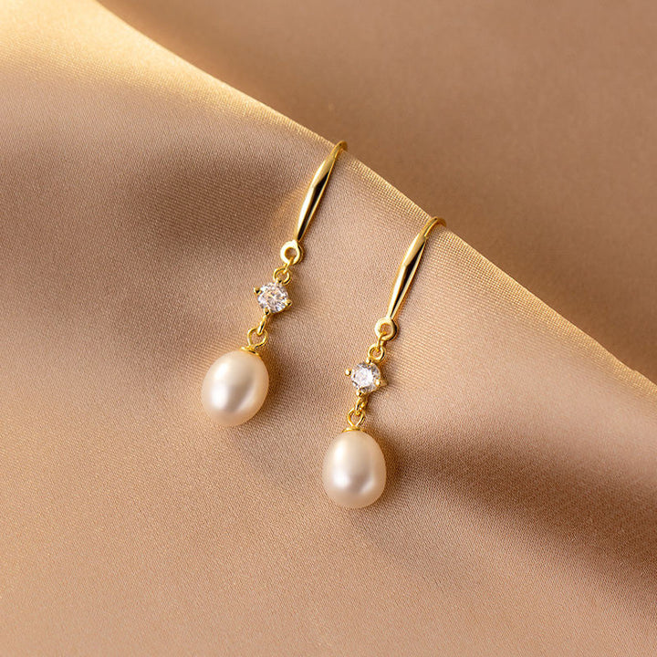 Barok Perle Zircon Stud Øreringe