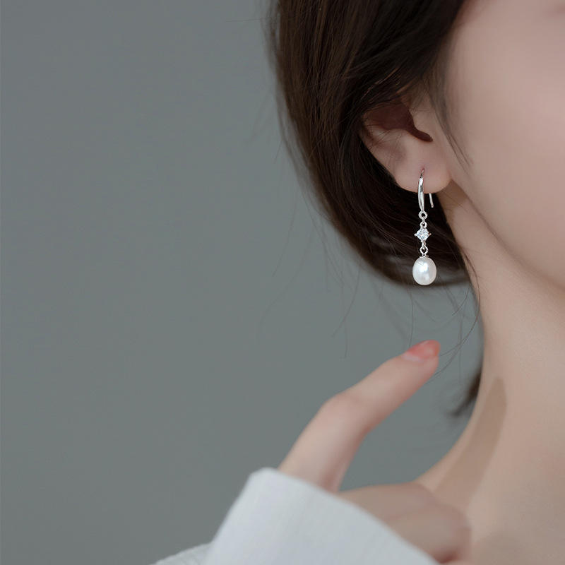 Barok Perle Zircon Stud Øreringe